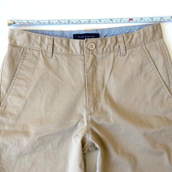 NWOT Tommy Hilfiger Boys Beige Cotton Blend Shorts Size 18 School Uniform Preppy - Picture 9 of 10